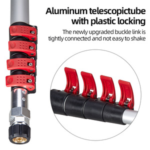 Nuevo poste telescópico de 18/24ft para uso doméstico 4000 PSI Power Washer Lance Limpiador de superficies Piezas de equipos de limpieza - Product Image 4