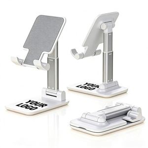 Promotional Adjustable Plastic Desktop Custom Logo Phone Holder Wholesale Business Gift Foldable Mobile Phone Mount <b>Stand</b> Holder - Product Image 1