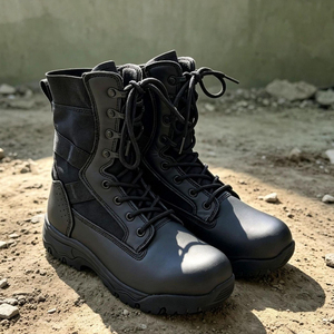 Botas Tácticas Negras DSF945 para Hombre, Botas de Estilo Exterior con Cordones y Caña Alta, ODM - Product Image 5