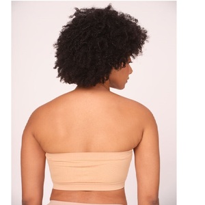 Sujetador sin tirantes cómodo y sin relleno para mujer, sujetador bandeau suave, ropa interior informal para uso diario. - Product Image 6
