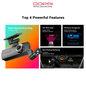 Caméra de tableau de bord double avant et arrière DDPAI N1, caméra de tableau de bord double, caméra de vision nocturne, enregistreur vidéo de marque, caméra de <span class=keywords><strong>surveillance</strong></span> <span class=keywords><strong>pour</strong></span> <span class=keywords><strong>voiture</strong></span> - Product Image 2