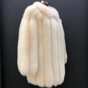 <span class=keywords><strong>Cappotto</strong></span> in Vera Pelliccia di Volpe All'Ingrosso, Lussuoso <span class=keywords><strong>Cappotto</strong></span> Invernale a Righe Verticali per Donna - Product Image 3