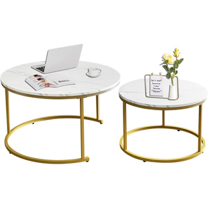 Oem Nordic Modern Luxury Marble Top Round <b>Nesting</b> Coffee <b>Table</b> Set for Home Apartment Office Bar Perfect Living Room Furniture - Product Image 1