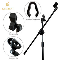 Support de microphone professionnel OEM pliable en alliage et plastique, hauteur réglable 75-140 cm, avec sac de rangement pour microphones de 26-46 mm