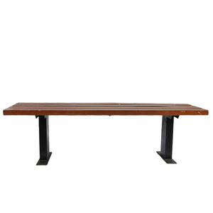 Factory Wholesale 1.5m Hardwood Slat <strong>Bench</strong> Long Outdoor Furnitures High Performance Stainless Steel For Hospital School Exterior - Product Image 6