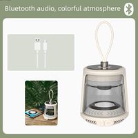 Lanterne de camping rechargeable RGB avec haut-parleur Bluetooth, magnétique, à intensité variable, 2-en-1 pour tente et extérieur