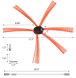 <span class=keywords><strong>Precio</strong></span> de fábrica, Kit de barrido de <span class=keywords><strong>chimenea</strong></span> de 39 pies, Kit de limpieza, Herramientas de limpieza de <span class=keywords><strong>chimenea</strong></span>, 12 varillas de <span class=keywords><strong>chimenea</strong></span> - Product Image 2