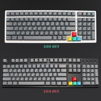 Dualshot Keycaps 129 Set Dark Grey Keycaps Cherry Profile Dye Sublimation Custom Japanese Font Keycap for Gateron Kailh Keyboard