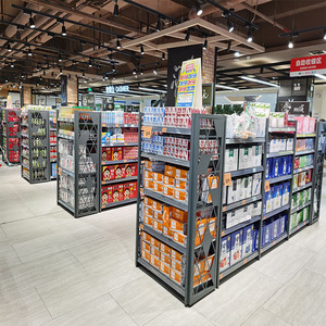 Factory Custom Hochleistungs-Metall-Supermarkt regale 500 quadratische Laden regale für Gondel regale Supermärkte - Product Image 5