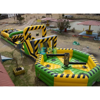 Parcours d'assaut gonflable Défi de course d'obstacles Équipement gonflable toxique de parcours d'obstacles et éliminateur de wipeout gonflable