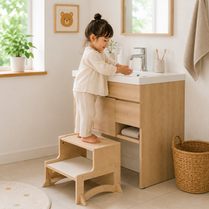 <span class=keywords><strong>Marchepied</strong></span> pour tout-petits, <span class=keywords><strong>marchepied</strong></span> robuste pour bébé avec stabilisateurs amovibles pour l'évier, base large - Product Image 4