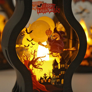 Lampes LED d'Halloween portables en forme de vase, style gothique incurvé, avec thème Grim Reaper, pour fêtes et événements - Product Image 6