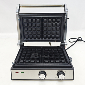 ANBO 2 Trong 1 Hai Mặt Có Thể Đảo Ngược Tấm Panini Báo Chí Không Khói Nướng 180 Độ Mở Waffle Tấm Trong Nhà Nướng Panini Nhà Sản Xuất - Product Image 3