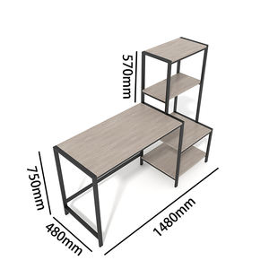 Grossista legno Smart <span class=keywords><strong>Computer</strong></span> da tavolo semplice scrivania da ufficio con <span class=keywords><strong>3</strong></span> livelli in metallo libreria per il gioco - Product Image 2