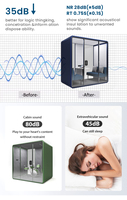 Cabine Acoustique Prête à l'Expédition pour Bureau, Isolation Sonore pour Réunions et Appels Téléphoniques (2 Personnes) - Australie
