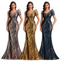 Robe de soirée longue sexy à col en V pour femme, amincissante et élégante, idéale pour les banquets et les fêtes – Collection 2026 à succès