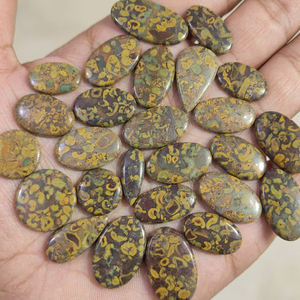 Cabochon Heishi en Jaspe Naturel Fait Main, Pierre Précieuse Naturelle Certifiée pour la Fabrication de Bijoux, Qualité Supérieure - Product Image 4