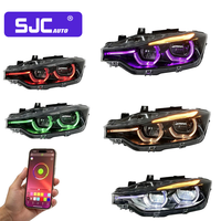 SJC USA STOCK RGB LED-Scheinwerfer für BMW 3er Serie F30 F31 F35 2012-2018 Mehrfarbige DRL Tagfahrlichter Auto-Zubehör