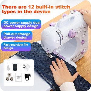 Wholesale Portable 505 Mini Sewing <b>Machine</b> Electric Domestic Multifunction Sewing <b>Machine</b> Domestic for Kids Clothes Clothing - Product Image 6