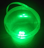 Mini seau en plastique 1L pour Halloween, seau lumineux Led, seau à bonbons, vente en gros