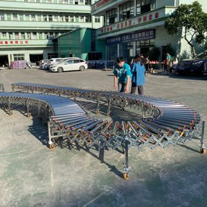 Heavy-Duty Electric Powered linh hoạt mở rộng Con lăn thép băng tải với Side hướng dẫn - Product Image 3