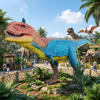 Dinosaure Animatronique Carnotaurus Réaliste de 12m, Fabriqué à la Main et Personnalisé par l'Usine, Idéal pour Centres Commerciaux, Zones Scéniques et Parcs d'Attractions