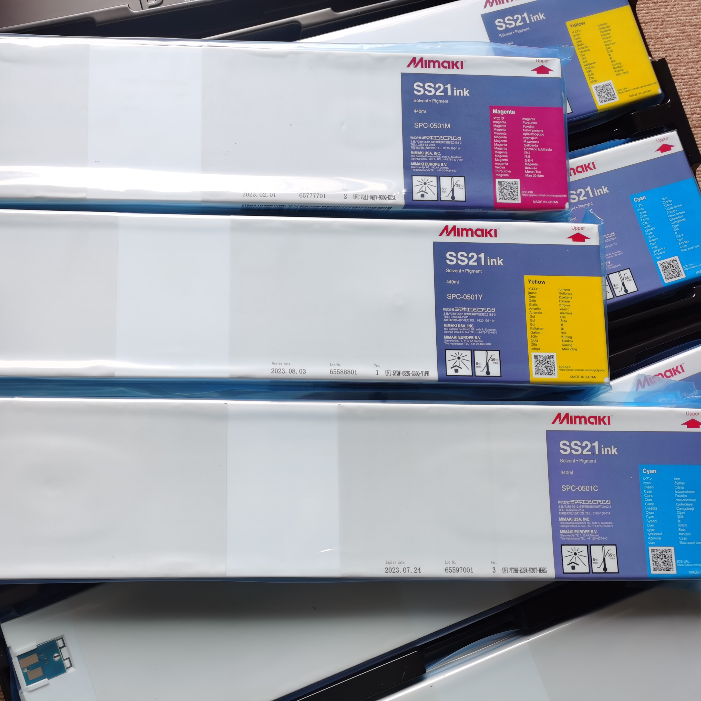 440ml Original Mimaki SS21 Eco Solvent Ink CMYK for JV100