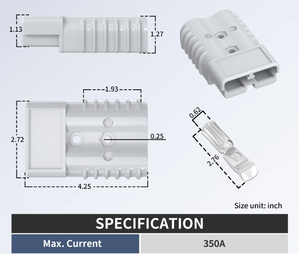 AP-350 350A 2/0 AWG Koper 1p Batterijvoedingsconnector 12V Snelkoppeling Stekker Lier Bedradingset voor Camper - Product Image 6