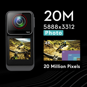 Caméra d'action numérique portable 4K WiFi 20MP avec suivi du visage et grand angle pour l'enregistrement vidéo - Product Image 3