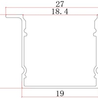 Profilé en aluminium LED personnalisé 20*20 sans rainures pour bandes LED arrière avec diffuseur transparent ou laiteux – Nouveau style tendance