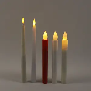 发光二极管无焰蜡烛和茶灯电池供电白光圣诞窗蜡烛，带定时器家得宝装饰