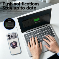 Étui de téléphone intelligent à grand écran tactile, coque antichoc avec support magnétique en métal, étui DIY pour iPhone 18 Pro