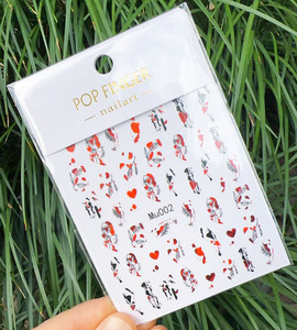 สติ๊กเกอร์ติดเล็บลายฟอยล์ฤดูใบไม้ผลิฤดูร้อน ลายใบไม้เลเซอร์ แบบติดเอง 3 มิติ สำหรับตกแต่งเล็บ - Product Image 4