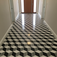 Médaillon personnalisé en marbre gravé au jet d'eau avec certification CE, motif sur mesure, incrustation de pierre pour l'entrée de hall d'hôtel, produits en marbre