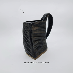 Taza de cerámica tallada vikinga natural hecha a mano para café, cerveza, personalizada para el hogar, hotel, restaurante, uso directo de la India - Product Image 1