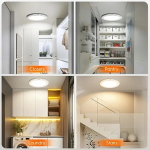 Lámpara <span class=keywords><strong>de</strong></span> <span class=keywords><strong>Techo</strong></span> LED con Sensor <span class=keywords><strong>de</strong></span> Movimiento, Control Remoto, Carga USB, Instalación Magnética, Redonda, <span class=keywords><strong>para</strong></span> Escaleras, Dormitorio, Armario, Lámpara Nocturna - Product Image 4