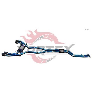 Vortex กระจกท่อไอเสียขนาด3.0ตันทำจากไทเทเนียม valvetronic catback ขัดเงาสีฟ้าไหม้ X3M X4M F97 S58 F98 - Product Image 4