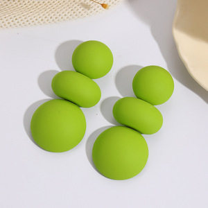 Pendientes de bola grande de oro grueso para mujer, aretes colgantes de cuentas redondas <span class=keywords><strong>grandes</strong></span> de moda, joyería retro para fiesta, regalos - Product Image 5