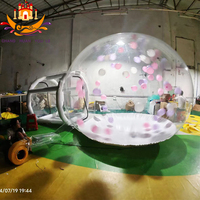 Vente chaude Dôme gonflable transparent géant d'extérieur Maison de fête Ballon bulle Tente 3+2m Taille 5 enfants Capacité Léger