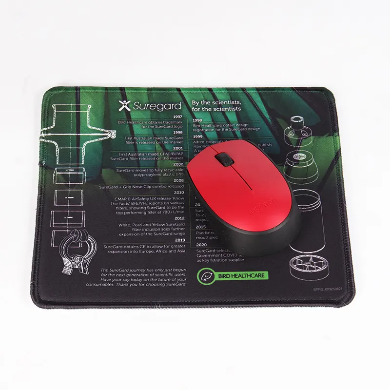 Tappetino per Mouse da gioco personalizzabile in Neoprene di Design quadrato di moda per ufficio