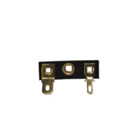 8A-3-3.5 Terminal Board (5.2 fourches + 2.8 fourches) Épais 0.5 Tout Cuivre Plaqué Or Plié 45 ° Noir Personnalisation d'usine