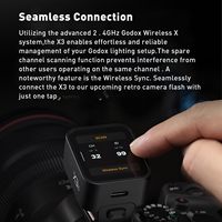 Disparador de Flash Inalámbrico GODOX X3S X3, Transmisor de Disparador de Flash Xnano