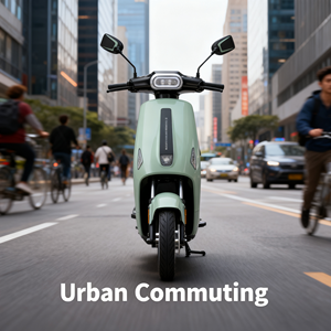 SMPLLO摩托车电动1500瓦电机48/60/72V 32Ah城市通勤，适用于校园和家庭骑行购物送货 - Product Image 4