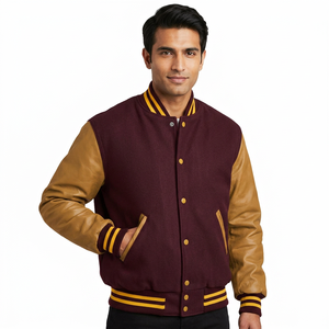 Vestes d'hiver personnalisées brodées OEM, vestes universitaires pour hommes grandes tailles, vestes personnalisées avec lettres - Product Image 1