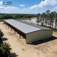 Almacén de estructura metálica de acero directo de fábrica con cochera cubierta para almacenamiento