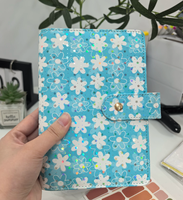 Carnet de budget A6 à feuilles mobiles, carnet de notes Macaron, suivi des dépenses, motif floral, poches zippées détachables