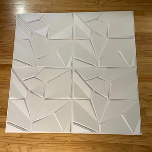 畅销防水酒店Pvc覆层墙面装饰方形Pvc室内3D墙板中国 - Product Image 1