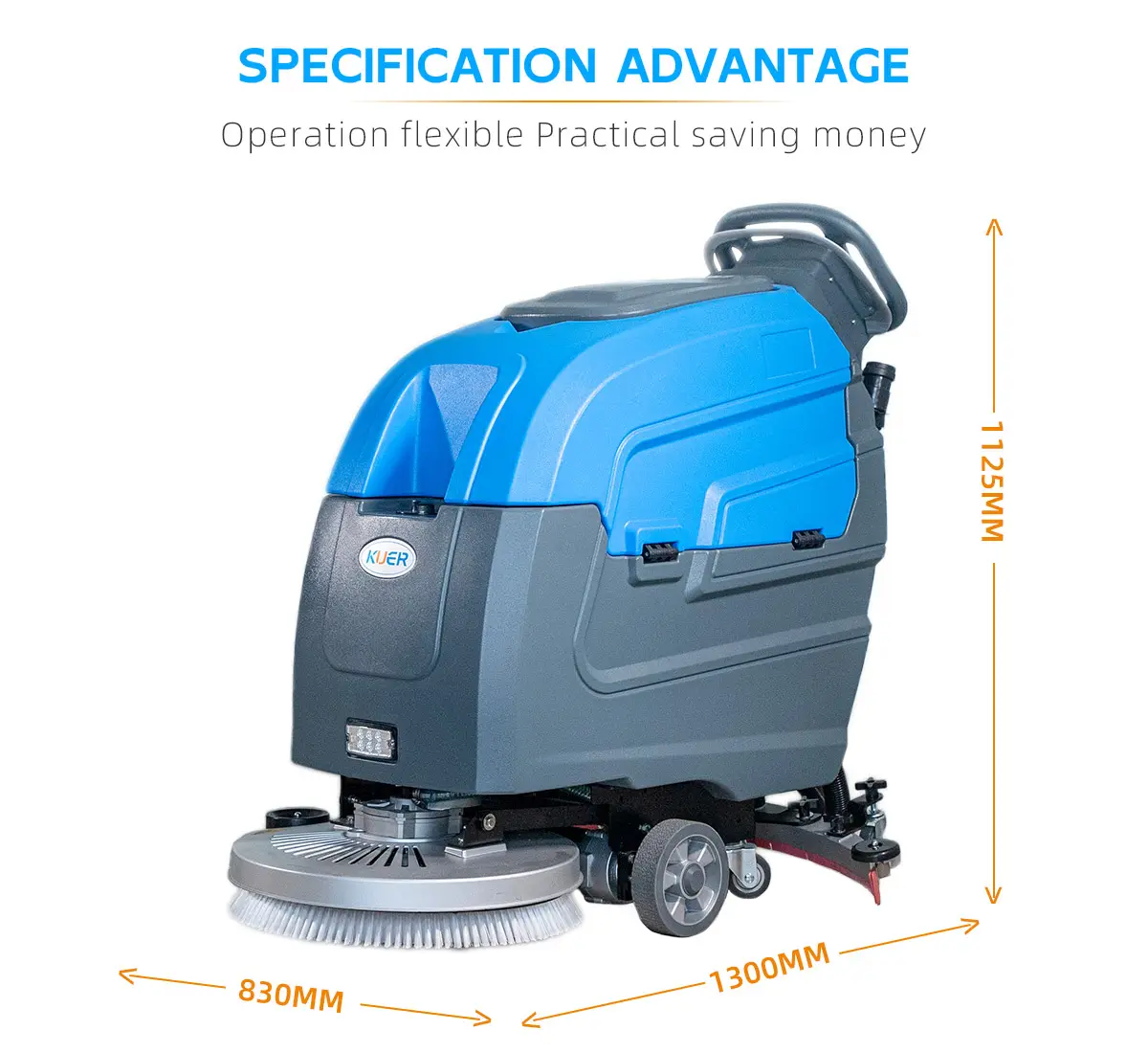 KUER 19 inch Automatic Industrial Electric Self-propelled Floor Cleaning Washing Machine