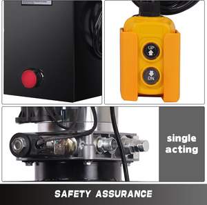 Unité hydraulique GRH avec moteur 12V CC, puissance 1,6 kW, réservoir d'huile en fer de 12 litres, pompe à simple effet, levage 4M, commande - Product Image 5