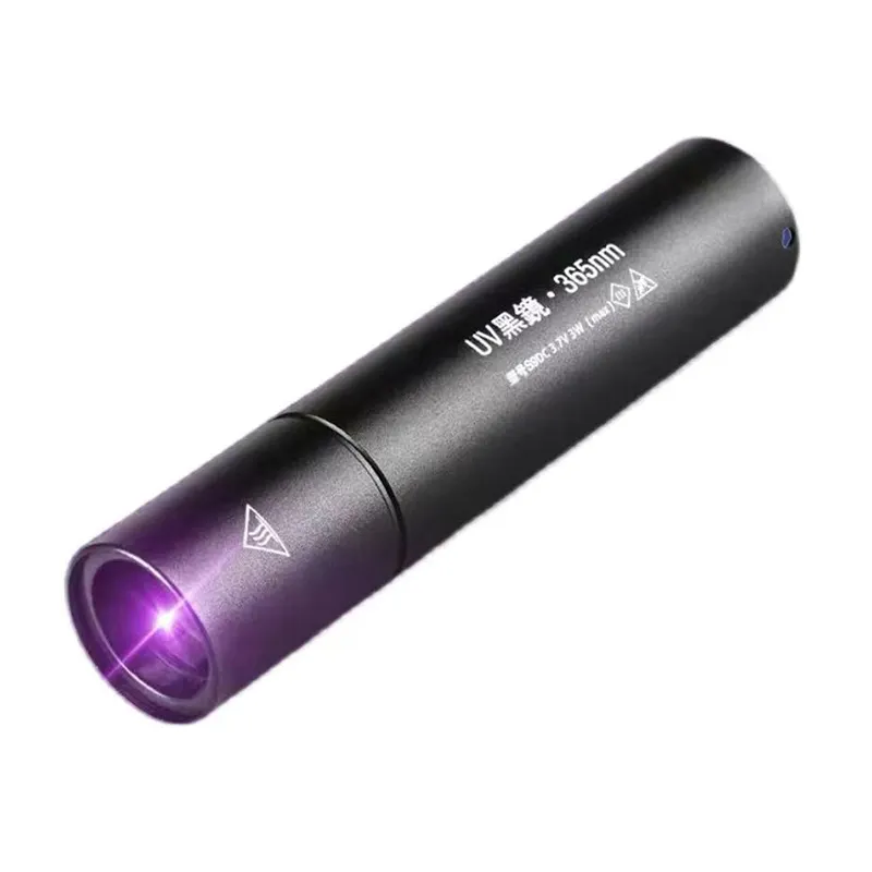 USB wiederauf ladbare Aluminium legierung UV schwarz wiederauf ladbare UV-LED-Nagel lampe UV-Taschenlampe